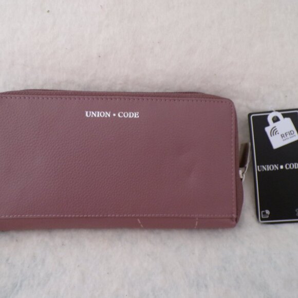 NWT UNION CODE Genuine Leather RFID Protected Zipper Wallet - Picture 5 of 7
